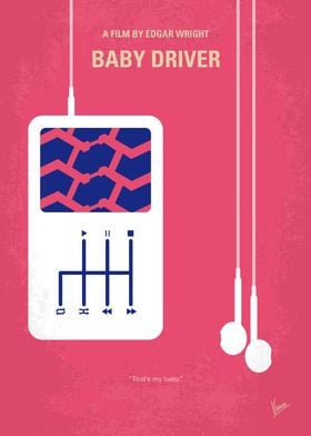 No872 My Baby Driver minimal movie poster