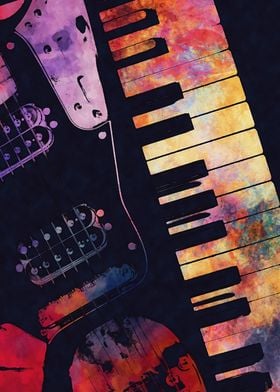 piano and guitar