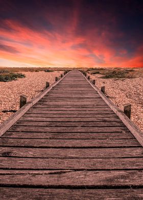 Sunset at Dungeness in the UK