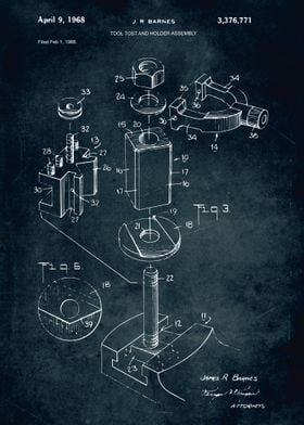 No333 - 1966 - Tool tost and holder assembly