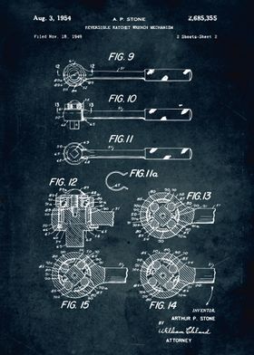 No344 - 1949 - Reversible ratchet wrench mechanism