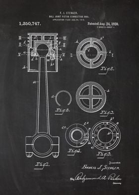 1919 Ball Joint Piston Connecting Rod - Patent