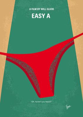 No884 My Easy A minimal movie poster