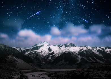 Falling Stars and Mountain