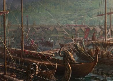 The Vikings harbor