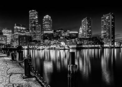 BOSTON Skyline at night 