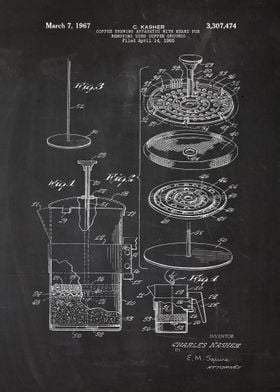 1965 Coffee Brewing Apparatus - Patent Drawing 