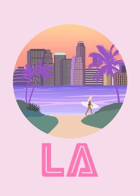 Los Angeles City Illustration