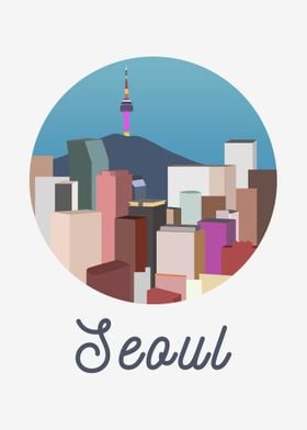 Seoul City Illustration