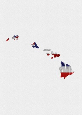 Hawaii Map Flag