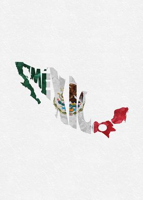 Mexico Map Flag