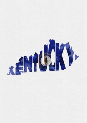 Kentucky Map Flag