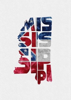 Mississippi Map Flag