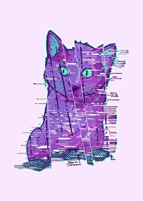 Glitchy Kittty, born in the Cativersum