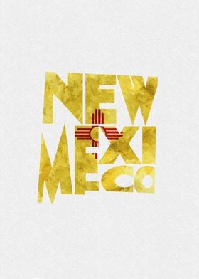 New Mexico Map Flag