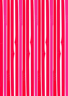 Design bamboo lines pink on white