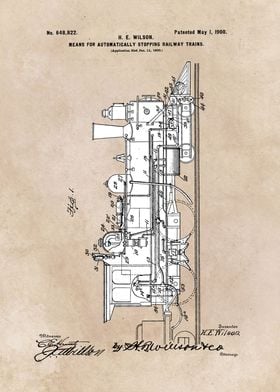 patent art Wilson Means for automatically stopping