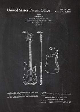 1959 Bass Guitar - Patent Drawing