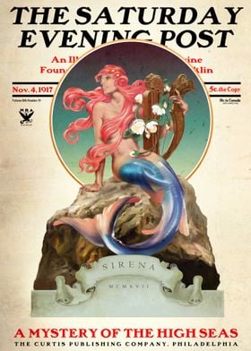 Classic Vintage Mermaid Magazine Cover