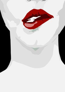 Details - Woman with lipstick