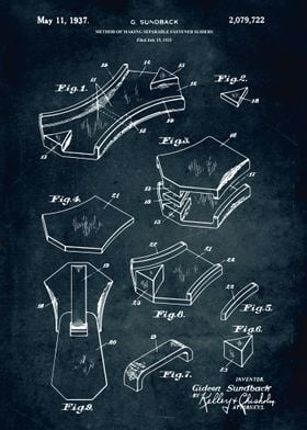 No385 - 1933 - Method of making separable fastener