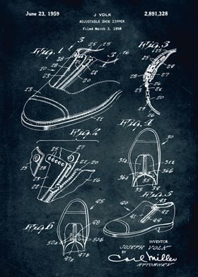 No383 - 1958 - Adjustable shoe zipper