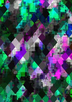 psychedelic square pixel pattern abstract backgrou