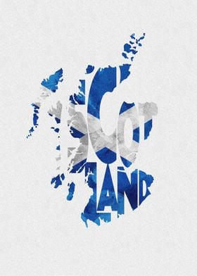 Scotland Map Flag