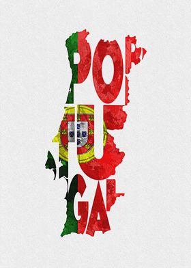 Portugal Map Flag