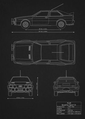 Audi Quattro Blueprint