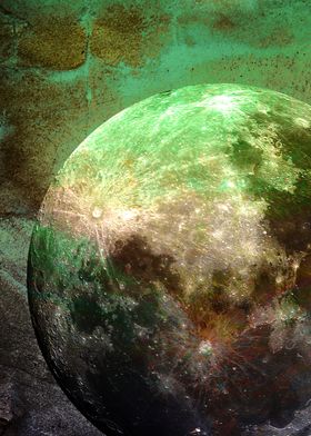 MOON under MAGIC SKY V-2. Conceptual art work