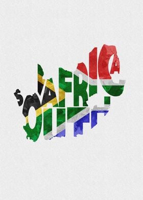 South Africa Map Flag