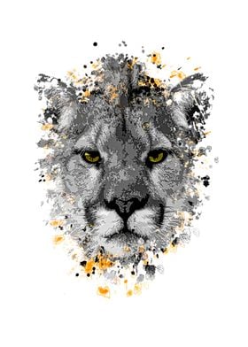 Puma splatter painting