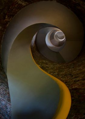 An old lighthouse staircase