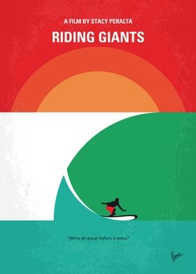 No915 My Riding Giants minimal movie poster