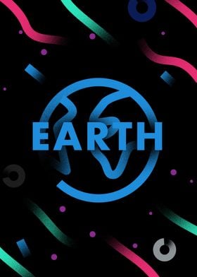 EARTH / space flat design