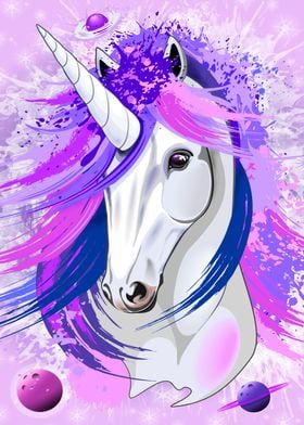 Unicorn Spirit Pink and Purple Mythical Creature