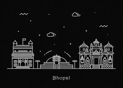 Bhopal Skyline Minimal