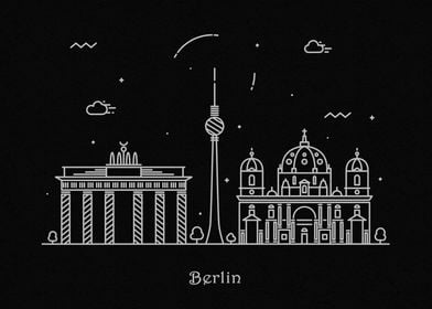 Berlin Skyline Minimal