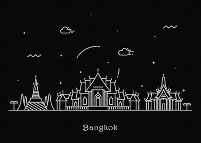 Bangkok Skyline Minimal