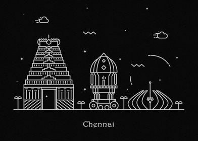 Chennai Skyline Minimal