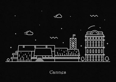 Cannes Skyline Minimal