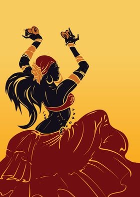 tribal cygan gypsy fusion belly dancer dancing