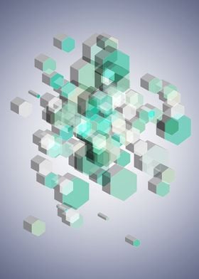 3D Hexagon Background