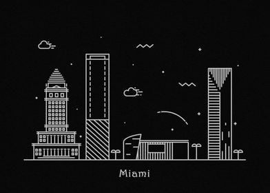 Miami Skyline, Florida