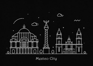 Mexico City Skyline