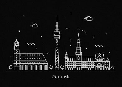 Munich Skyline, Germany