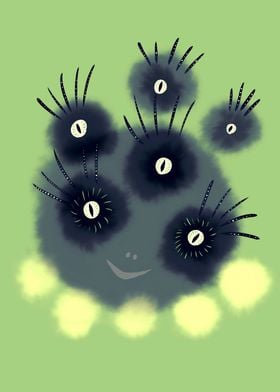 Creepy Cute Spider Face Monster