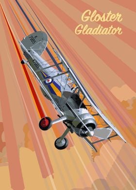 Gloster Gladiator Pop Art