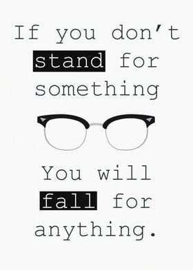 Malcolm X glasses stand quote
